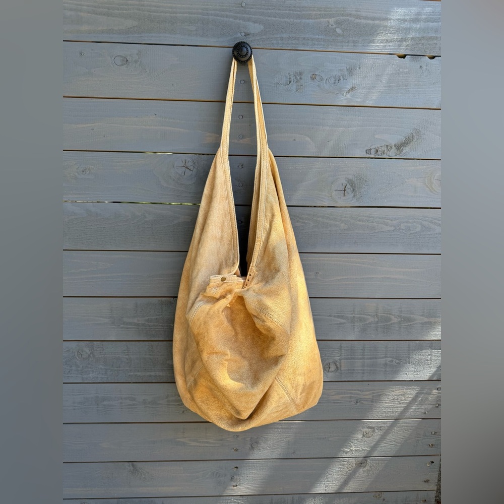 Tan Suede Tote Bag - Picture 5 of 13
